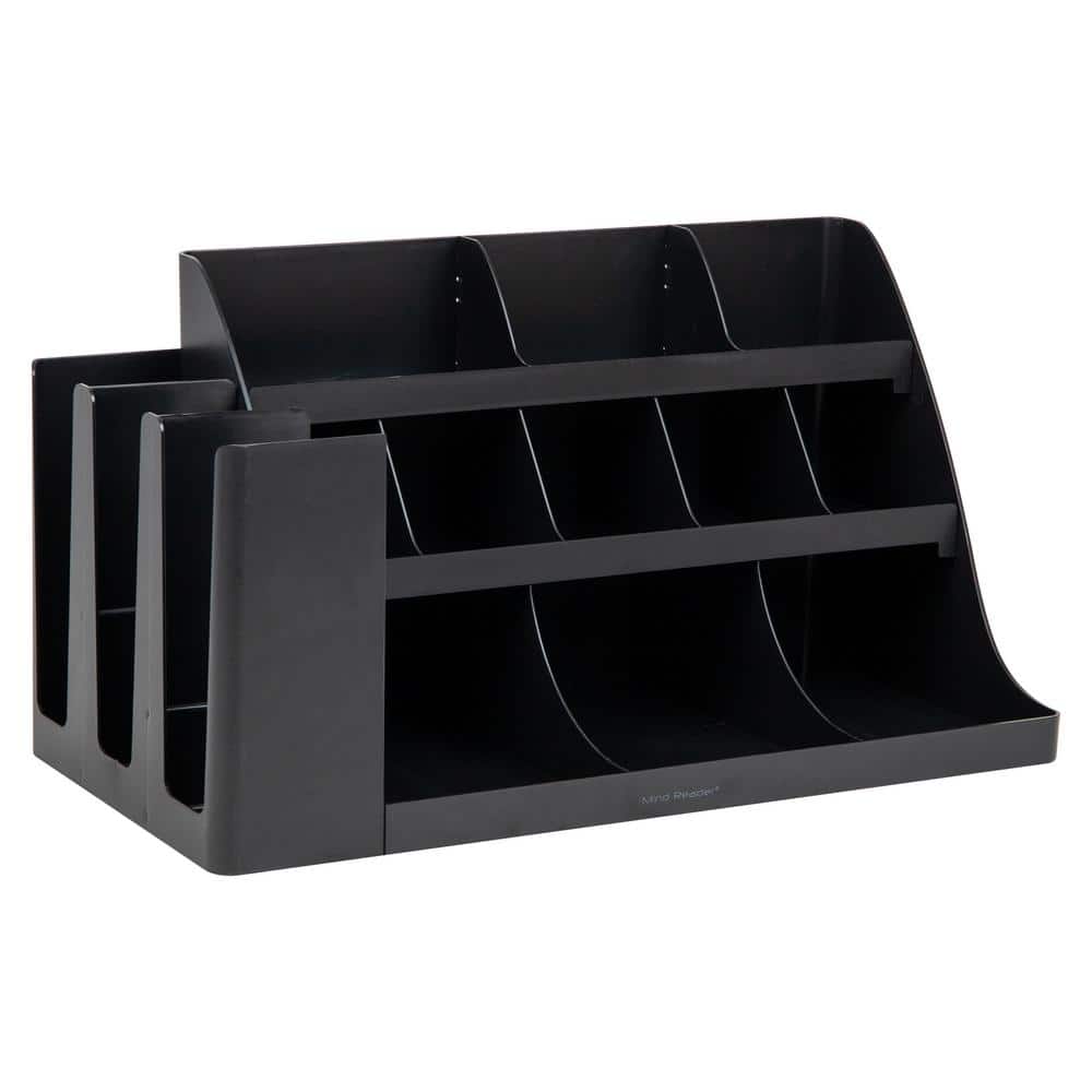 Black High Impact Polystyrene 14-Compartment Food Storage Station