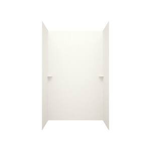 30 in. x 60 in. x 60 in. 3-Piece Easy Up Adhesive Alcove Tub Surround in Bisque