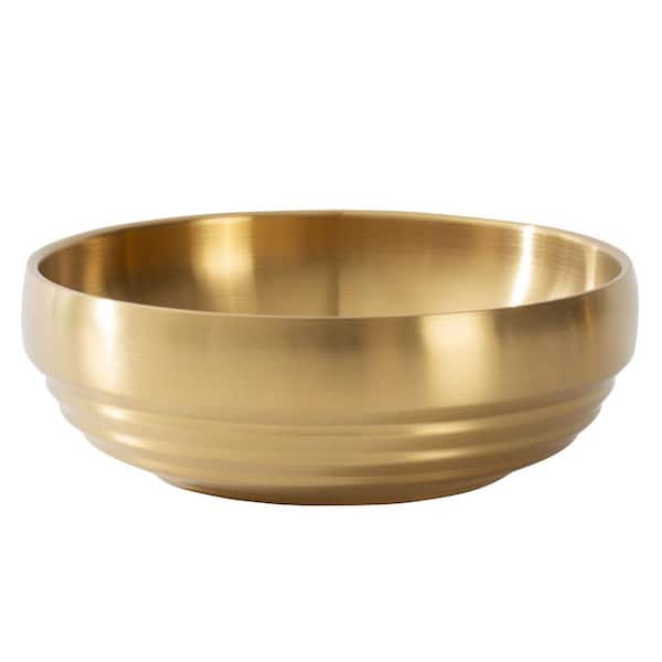 Unbranded Gold Stainless Steel Decorative Bowl Large Decorative Key Bowl-Entryway Table Key Holder