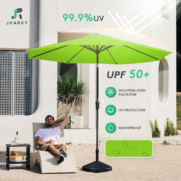 half umbrella for patio waterproof Round Outdoor Umbrella Turquoise / 9FT steel pole 9 FT Patio Umbrella Half