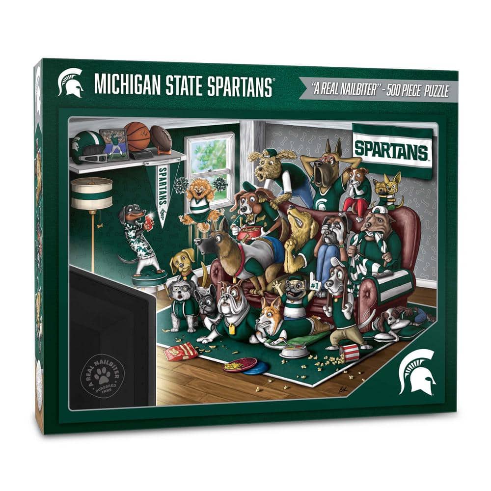 NCAA Michigan State Spartans Purebred Fans Puzzle-A Real Nailbiter (500-Piece) price history on PriceWatchPro