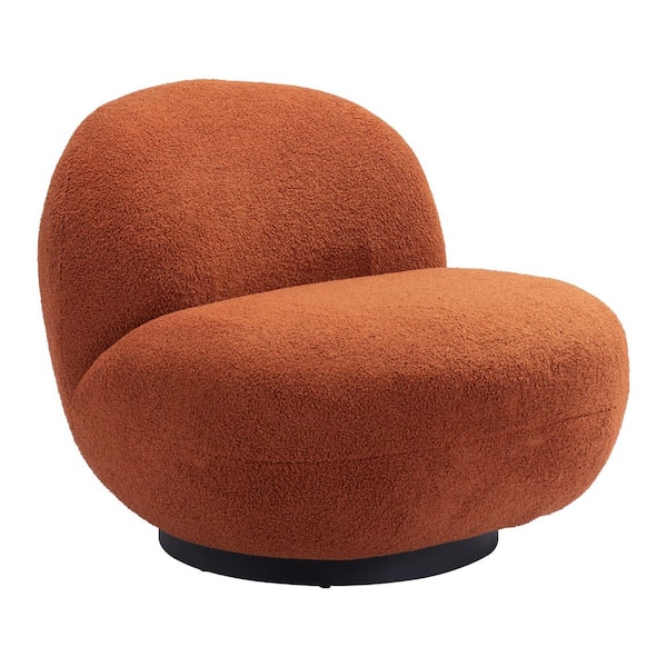 ZUO Myanmar Burnt Orange 100% Polyester Accent Chair