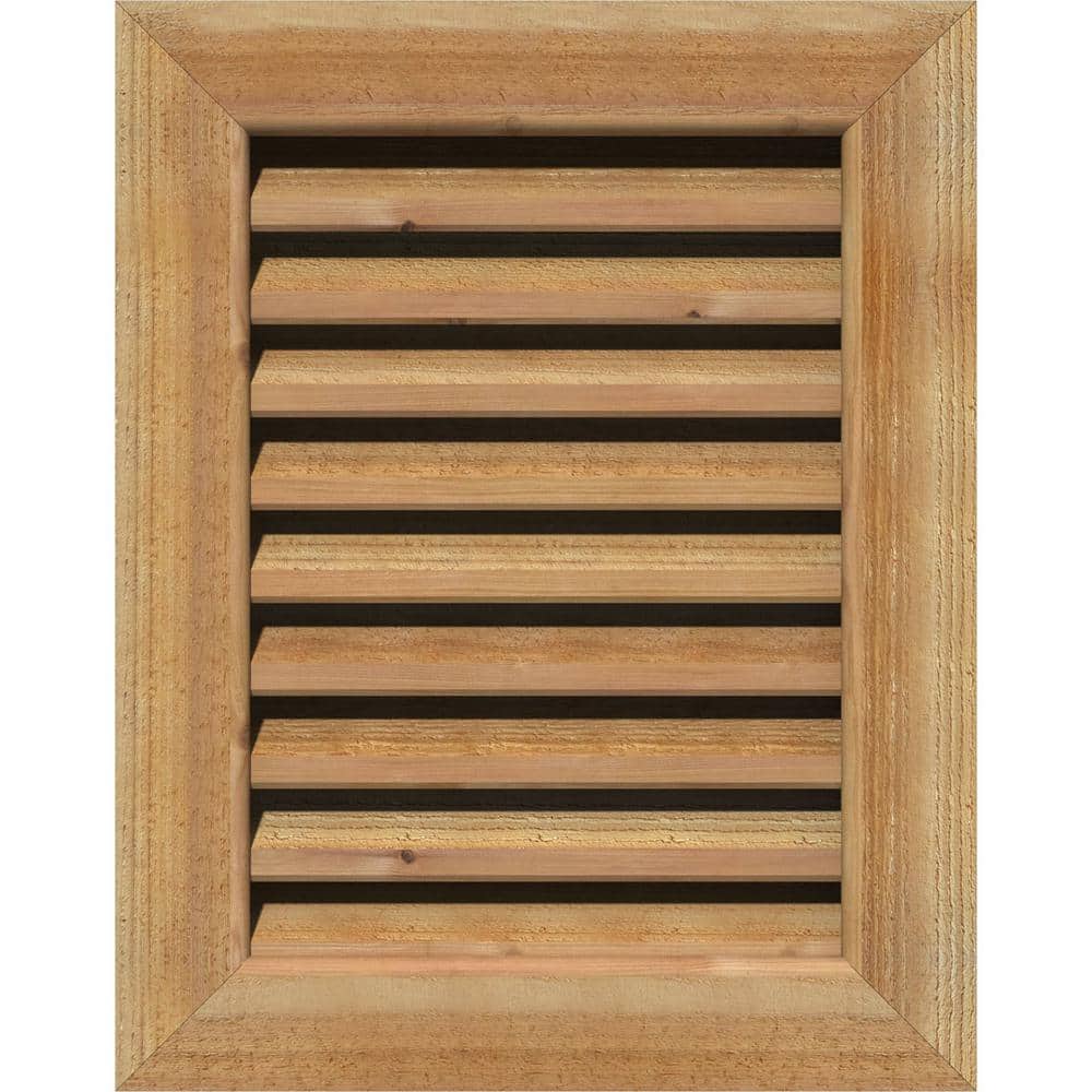 "39"" x 41"" Rectangular Rough Western Red Cedar Wood Paintable Gable Louver Vent Functional" price history on PriceWatchPro