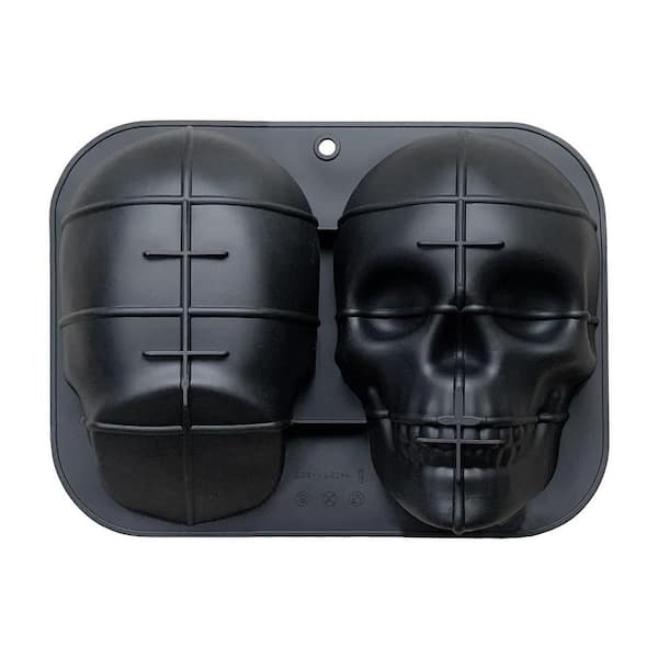 Extra Large 1-Cup Silicone Skull Cake Mold Food Grade Skull Baking Pan for Halloween Birthday Party Baking