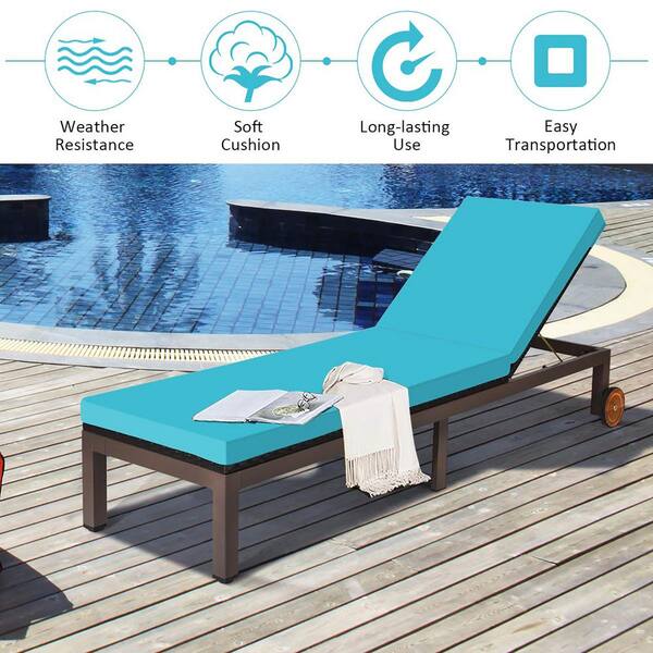 Turquoise outdoor chaise discount lounge