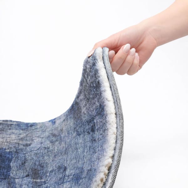 Dream Shag Premium Machine Washable Abstract ADS613 Blue 10 ft. x 14 ft. Area Rug