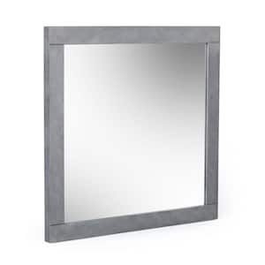 Buckley Grey 32.6 in. W x 34.6 in. H Modern Square Wood Framed Mirror