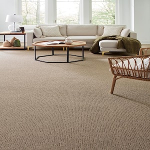 Smooth Summer Windfresh Beige 37 oz Polyester Pattern Installed Carpet