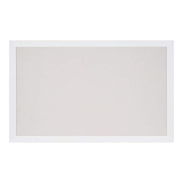 DesignOvation Beatrice White Fabric Memo Board 217393 The Home Depot