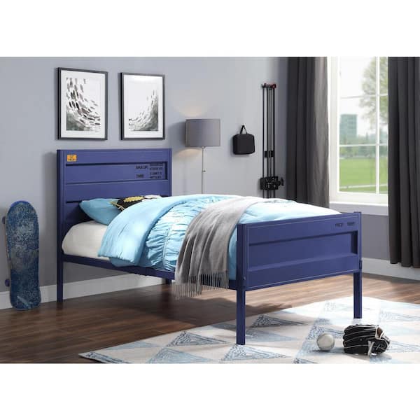 Acme Furniture Cargo Blue Metal Frame Full Platform Bed