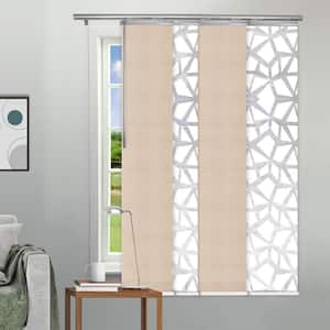 Icy Coast Adjustable Sliding Single Rail Track, Room Divider with 15.75 in. Slates, 34 in. to 57 in. W x 94 in. L