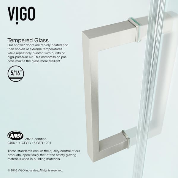 Soho 28 to 28 1/2 in. W x 71 in. H Pivot Frameless Shower Door in Stainless Steel with 5/16 in. (8mm) Clear Glass