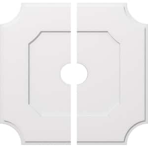 1 in. P X 24 in. C X 40 in. OD X 6 in. ID Locke Architectural Grade PVC Contemporary Ceiling Medallion, Two Piece