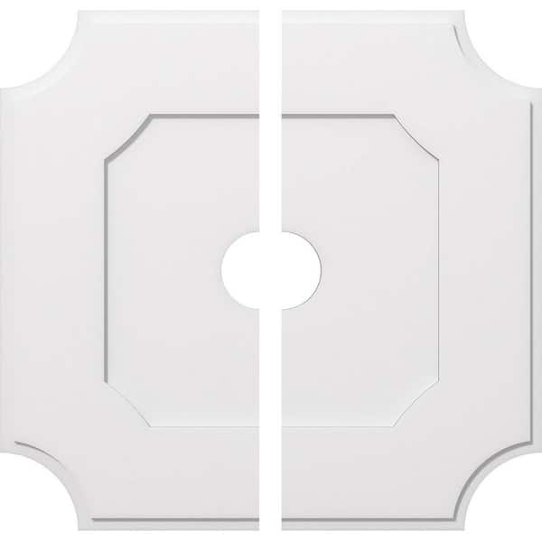 1 in. P X 24 in. C X 40 in. OD X 6 in. ID Locke Architectural Grade PVC Contemporary Ceiling Medallion, Two Piece