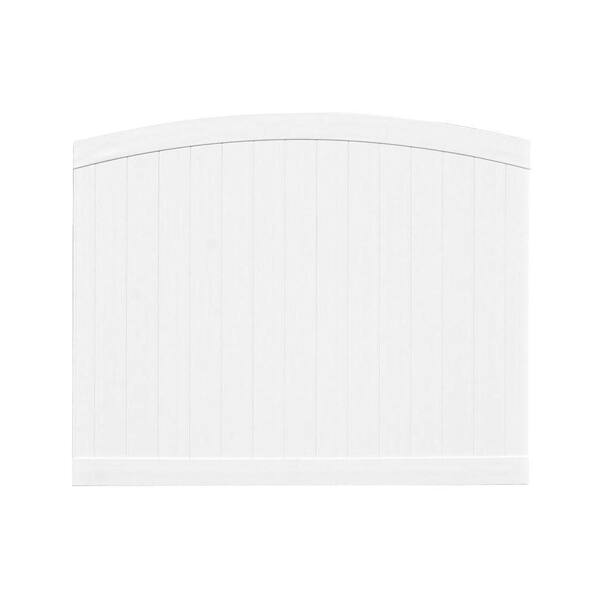 Veranda Pro-Series 6 ft. H x 8 ft. W White Vinyl Woodbridge Arched Privacy Fence Panel