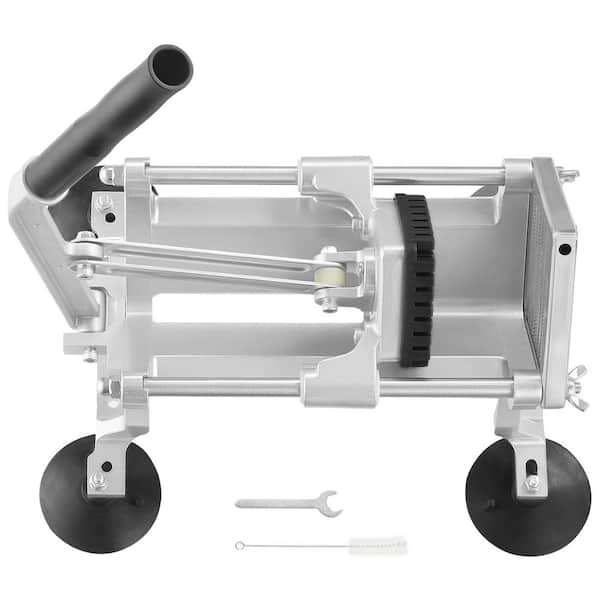 SVOPES 3/8 in. Commercial Vegetable Slicer, Stainless Steel and Aluminum Manual Cutter, Non-slip for Radishes, Onions