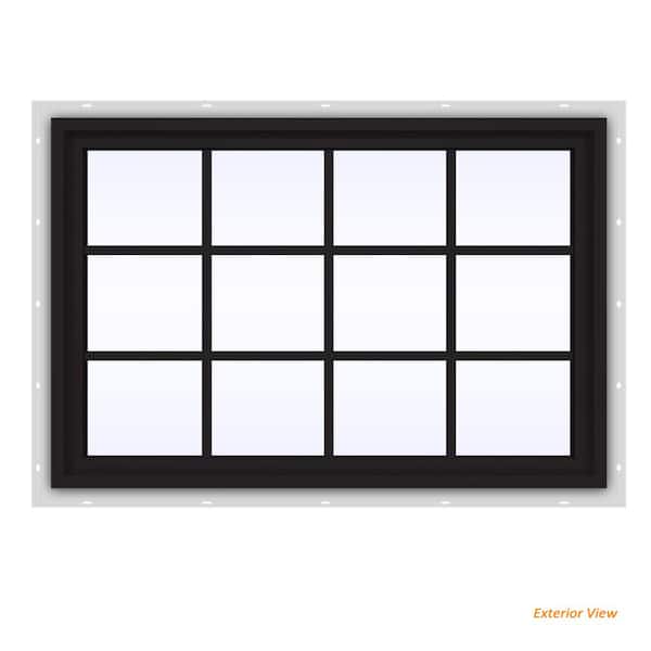 JELD-WEN 48 in. x 36 in. V-4500 Series Black Exterior/White