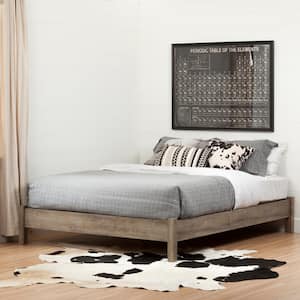 Munich Brown Particle Board Framel Full Platform Bed With No Box Spring Required