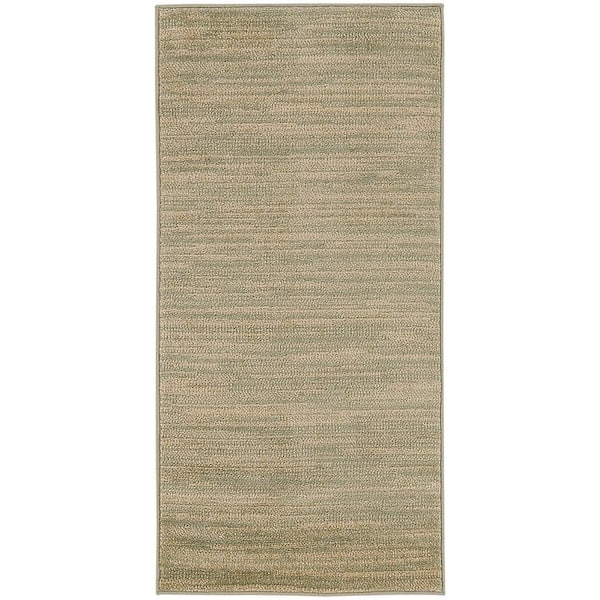 Essentials doormat 2 ft. x 4 ft. Green Gold Abstract Contemporary Indoor/Outdoor Area Rug
