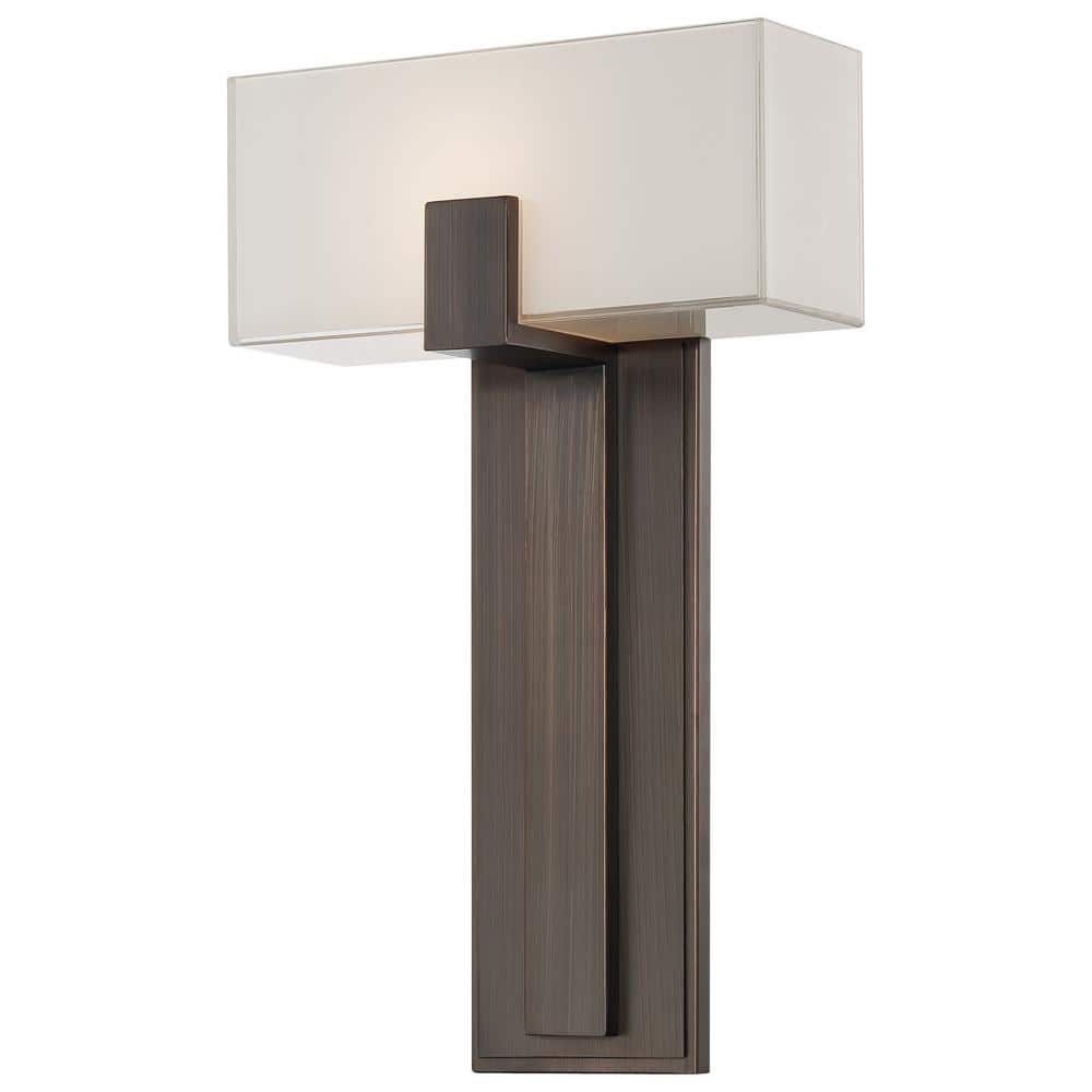 1-Light Copper Bronze Patina Sconce with Mitered White Glass Shade price history on PriceWatchPro