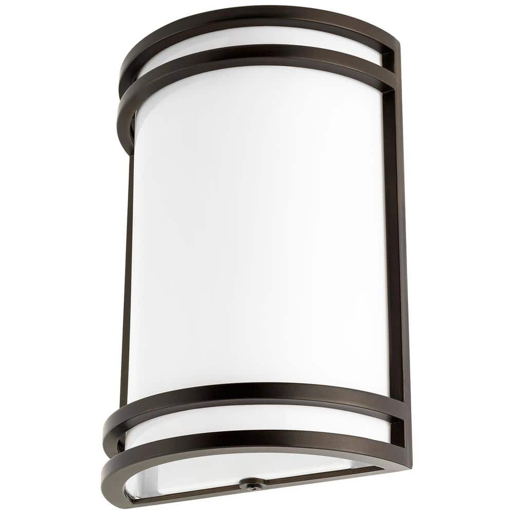 Sunlite 1-Light Bronze LED Dimmable Outdoor Half Cylinder Wall Lantern  Light Sconce, Selectable CCT 3000K, 4000K, 5000K HD03134-1 - The Home Depot