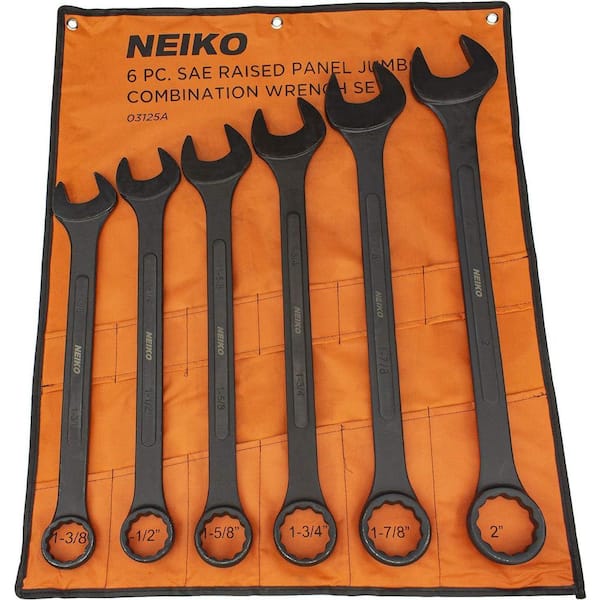 6 in. Heavy Duty Wrench Set with SAE 12-Pt Combination Box Ends (6-Piece)