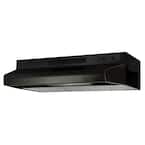 Deluxe Quiet ENERGY STAR Certified 24 in. 270 CFM Under Cabinet Ducted Range Hood with LED Light in Black