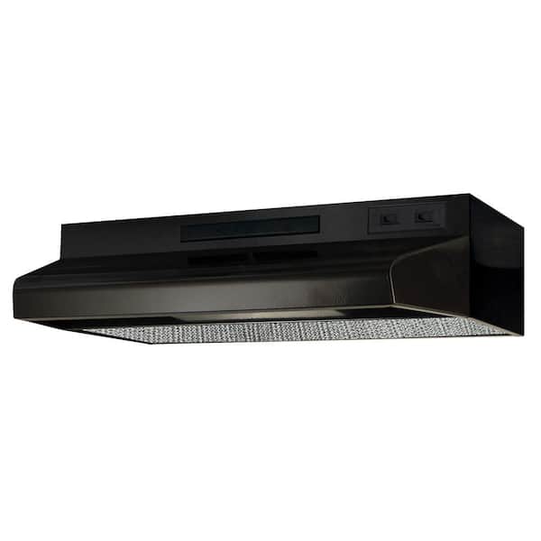 Air King Deluxe Quiet ENERGY STAR Certified 24 in. 270 CFM Under Cabinet Ducted Range Hood with LED Light in Black