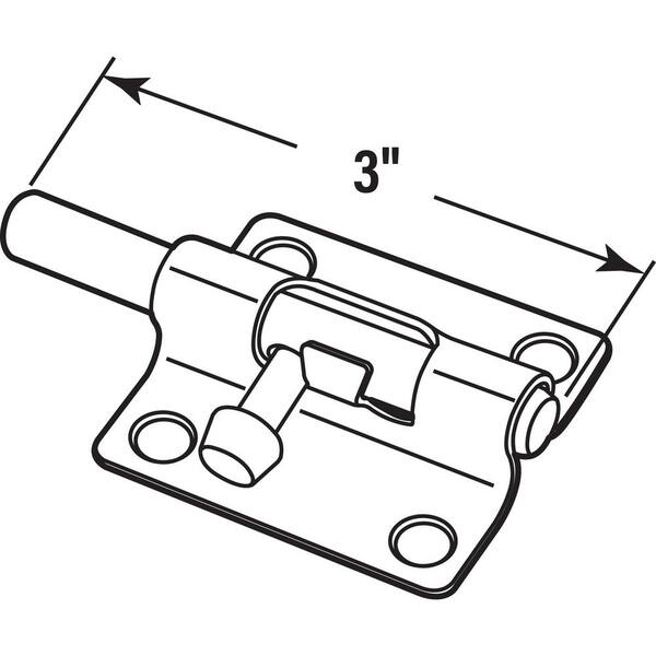 Prime-Line Door and Gate, Slide Barrel Bolt Latch 3 inch with