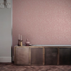 Clarissa Hulse Gypsophila Shell and Rose Gold Pink Removable Wallpaper Sample