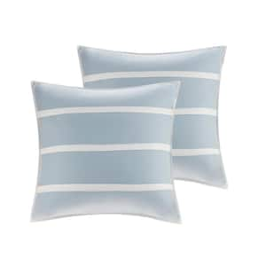 Crystal Beach Blue Cotton Euro Sham