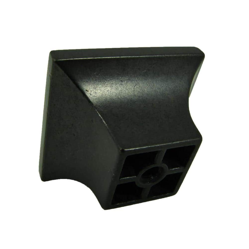 Antique Black Square Cabinet Knob with Mounting Hardware