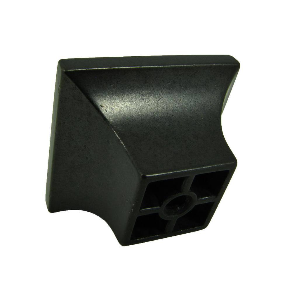 Antique Black Square Cabinet Knob Set with Mounting Hardware