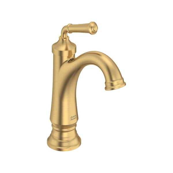 American Standard Delancey Single-Handle Single-Hole Bathroom Faucet with Pop-Up Drain in Brushed Cool Sunrise