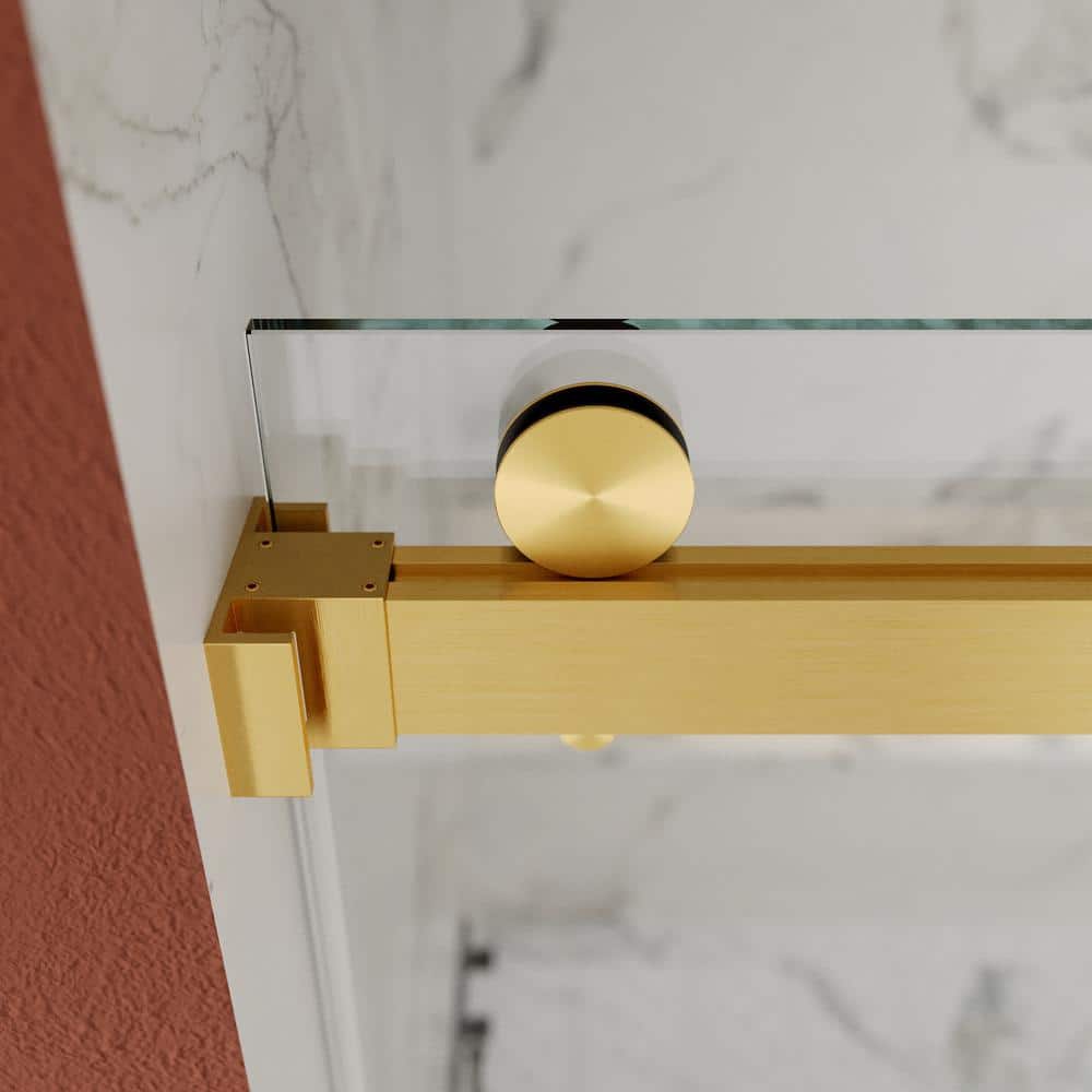 Concord Gold Frameless Sliding Shower Door with Tempered Glass