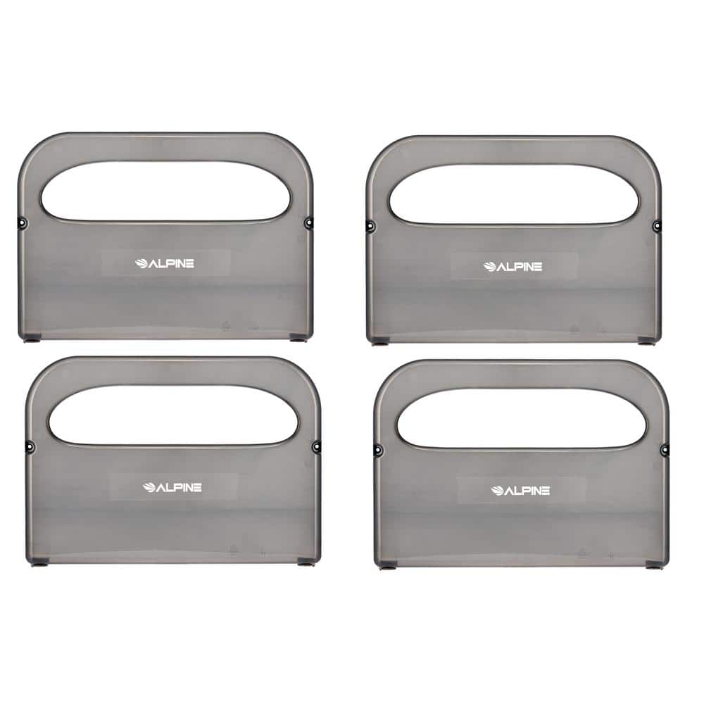 Black Half-Fold Plastic Toilet Seat Cover Dispenser (4-Pack)