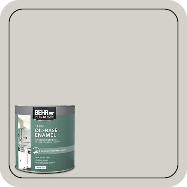 BEHR 1 qt. #DC-014 Gray View Oil-Based Satin Enamel Interior/Exterior ...