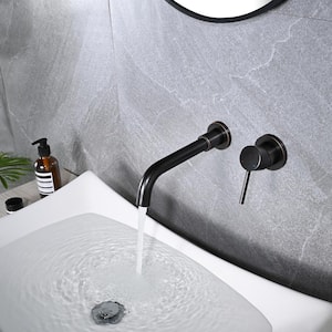 Modern Single-Handle Wall Mounted Bathroom Faucet in Oil Rubbed Bronze