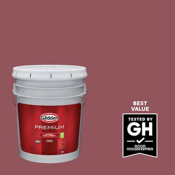 Glidden Premium 5 gal. PPG1052-6 Mesa Red Semi-Gloss Interior Latex Paint