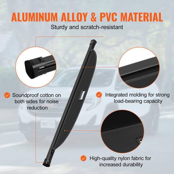 Cosilee Retractable Trunk Cargo Cover For Chevy Equinox & GMC Terrain 2018-2020 – Security Shade Privacy Shield