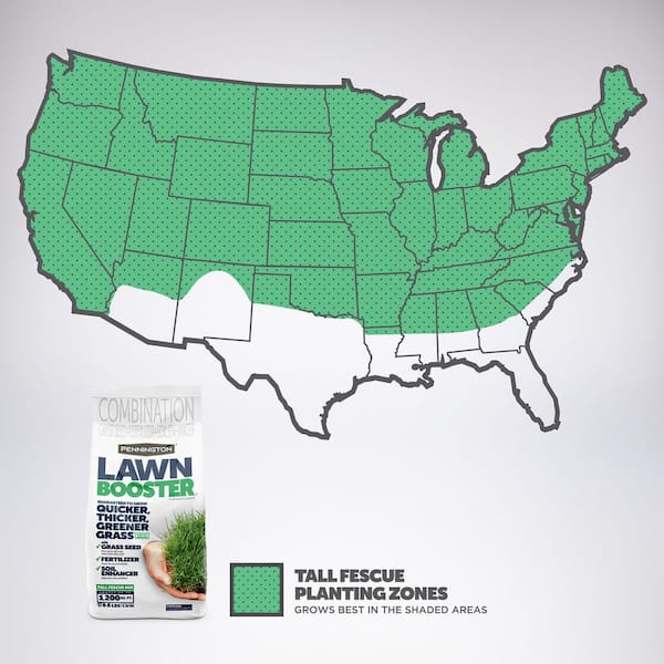 Lawn Booster Tall Fescue 9.6 lb. 1,200 sq. ft. Grass Seed with Lawn Fertilizer and Soil Enhancers