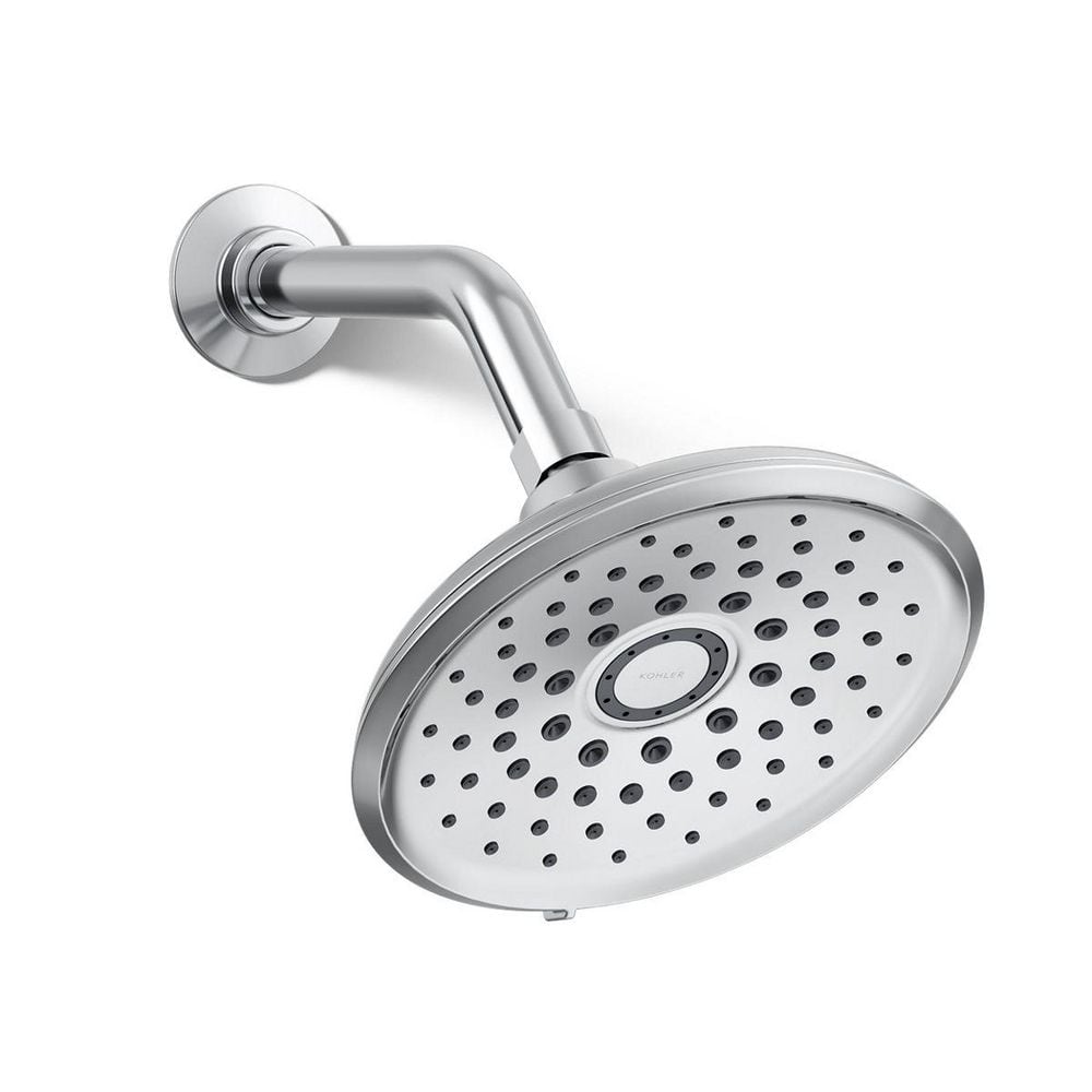 KOHLER Cursiva 3-Spray Patterns 6.75 in. Wall Mount Fixed