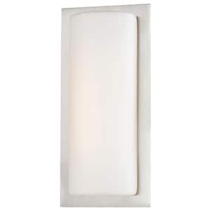 40-Watt Equivalent Brushed Stainless Steel Integrated LED Wall Sconce