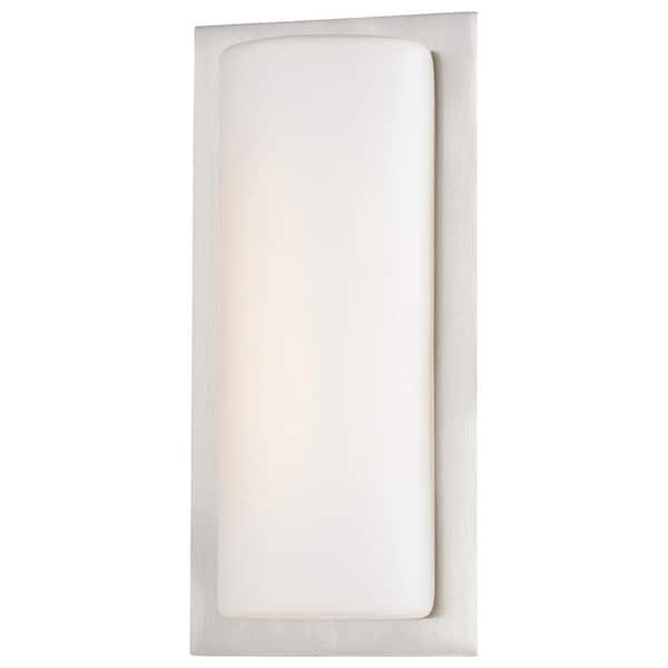 40-Watt Equivalent Brushed Stainless Steel Integrated LED Wall Sconce