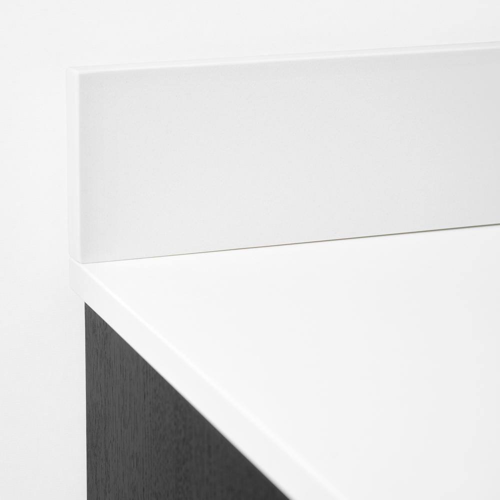Turlington 60" Black Oak Vanity with White Quartz Top