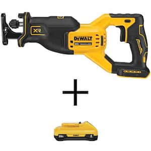 20-Volt MAX XR Cordless Brushless Reciprocating Saw with 20-Volt MAX Compact Lithium-Ion 4.0Ah Battery Pack