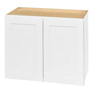 Avondale 30 in. W x 15 in. D x 24 in. H Ready to Assemble Plywood Shaker Wall Bridge Kitchen Cabinet in Alpine White