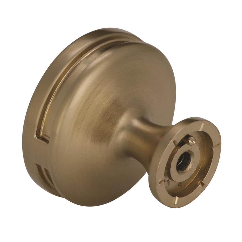 Golden Champagne Round Steel Cabinet Knob with Mounting Hardware