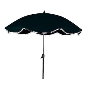9 ft. Round Market Patio Umbrella in Black