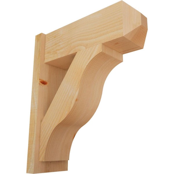 Ekena Millwork 8 in. x 26 in. x 22 in. Fuston Craftsman Rough Sawn Douglas Fir Outlooker